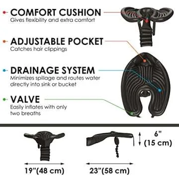 Mobile Salon - Portable Inflatable Rinse Basin for Washing and Cutting Hair at Home and in Bed Without a Salon Chair (Mobile Salon)