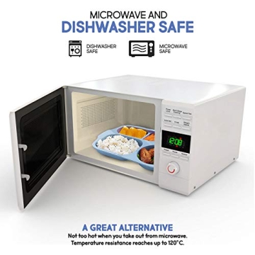 Shopwithgreen Divided Plates, 12 Inch, 4PCS, BPA-Free