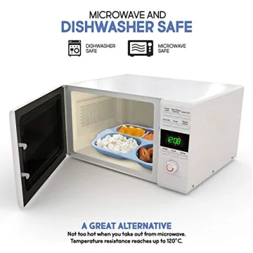 Shopwithgreen Divided Plates, 12 Inch, 4PCS, BPA-Free