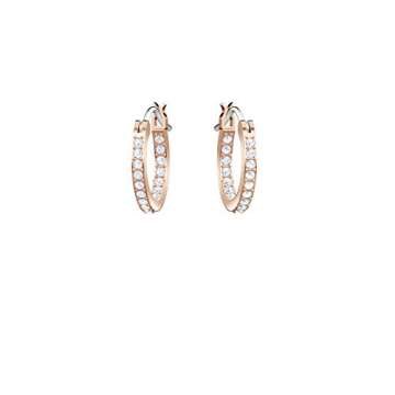 SWAROVSKI Women's Symbolica Evil Eye Hoop Pierced Earrings, Multi-colored, Rose-gold tone finished