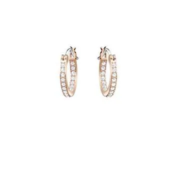 SWAROVSKI Women's Symbolica Evil Eye Hoop Pierced Earrings, Multi-colored, Rose-gold tone finished