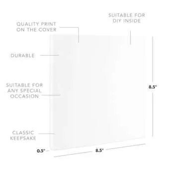 Andaz Press Personalized Wedding Guestbook with Gold Accents, Minimal Custom Guestbook, White Guest ...