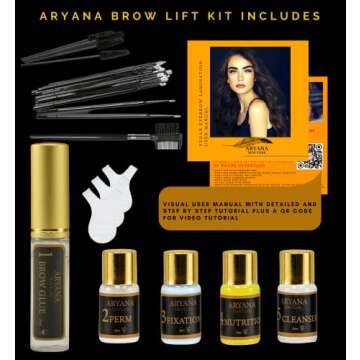 ARYANA NEW YORK Eyebrow Lamination Kit | At Home DIY Brow lamination | Instant Professional Lift For Fuller Eyebrows | Brow Brush And Micro Brushes Added