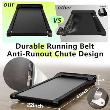 JURITS Walking Pad - Walking Pad Under Desk for Home & Office Walking Treadmill with Remote Control ...