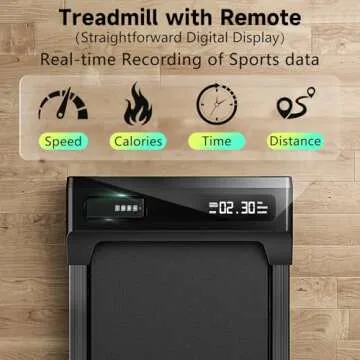 JURITS Walking Pad - Walking Pad Under Desk for Home & Office Walking Treadmill with Remote Control &LED Display for Runnning Walking and Jogging