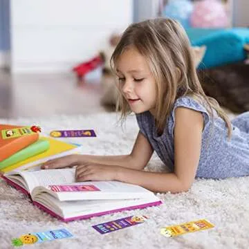 Eersida 30 Pieces Scratch and Sniff Scented Bookmarks Kids Fruit Food Theme Sayings Bookmarks Sayings Assorted Cute Scented Gifts for Students Teens Food Lovers, 10 Styles