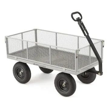 Gorilla Carts 1000 Lb Steel Utility Garden Wagon - Heavy-Duty Hauler