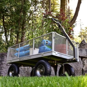 Gorilla Carts 1000 Lb Steel Utility Garden Wagon Heavy-Duty