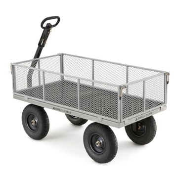 Gorilla Carts 1000 Lb Steel Utility Garden Wagon Heavy-Duty