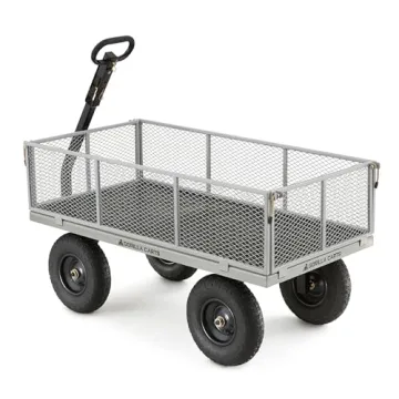 Gorilla Carts 1000 Lb Steel Utility Garden Wagon Heavy-Duty