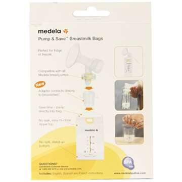 Medela Pump and Save Breast Milk Bags, 50 Count
