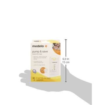 Medela Pump and Save Breast Milk Bags, 50 Count