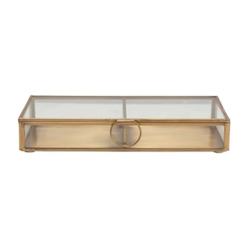 Elegant Brass & Glass Display Box for Cherished Items