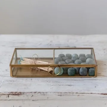 Elegant Brass & Glass Display Box for Cherished Items