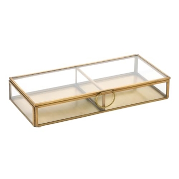 Elegant Brass & Glass Display Box for Cherished Items