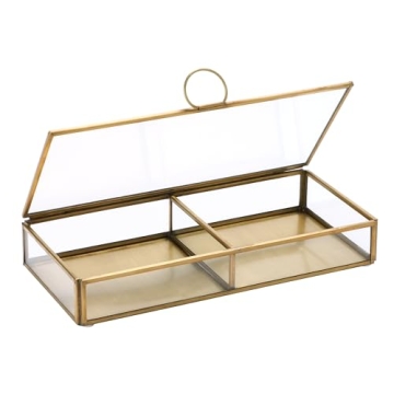 Elegant Brass & Glass Display Box for Cherished Items