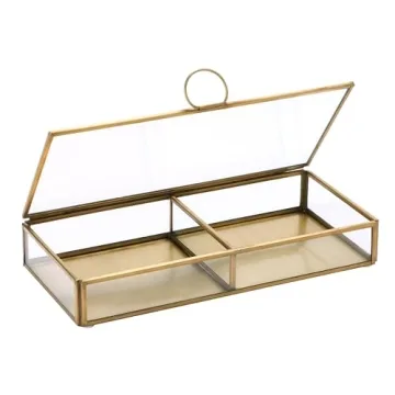 Elegant Brass & Glass Display Box for Cherished Items