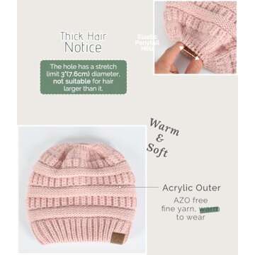 Hat Hut Satin Lined Beanie for Women - Cozy Hair Care Hat