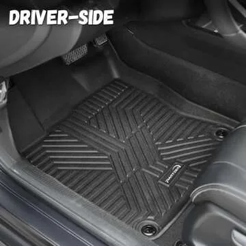 PARTZER Floor Mats for 2016-2021 Honda Civic Coupe/Sedan/Type R/Insight, 2017-2021 Honda Civic Hatchback, All Weather TPE Custom Fit Car Mats Protection Anti-Slip Floor Liners, 1st & 2nd Row