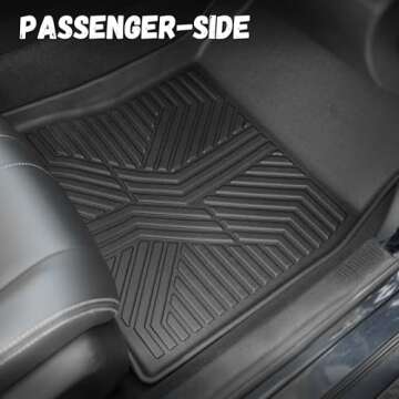 PARTZER Floor Mats for 2016-2021 Honda Civic Coupe/Sedan/Type R/Insight, 2017-2021 Honda Civic Hatchback, All Weather TPE Custom Fit Car Mats Protection Anti-Slip Floor Liners, 1st & 2nd Row