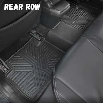 PARTZER Floor Mats for 2016-2021 Honda Civic Coupe/Sedan/Type R/Insight, 2017-2021 Honda Civic Hatchback, All Weather TPE Custom Fit Car Mats Protection Anti-Slip Floor Liners, 1st & 2nd Row