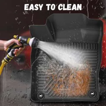 PARTZER Floor Mats for 2016-2021 Honda Civic Coupe/Sedan/Type R/Insight, 2017-2021 Honda Civic Hatchback, All Weather TPE Custom Fit Car Mats Protection Anti-Slip Floor Liners, 1st & 2nd Row