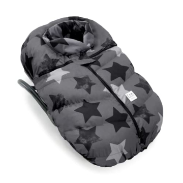 7AM Infant Car Seat Cover - Winter Puffy Cover with Center Zipper