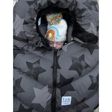 7AM Infant Car Seat Cover - Lightweight & Stylish Warmth