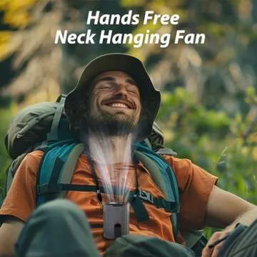 Barito Waist Fan Portable, Shirt Fan Rechargeable with 25H Battery Life, 4 Speed Powerful Belt Fan with 6600 RPM Personal Cool Clip Fan Under Shirt for Men Women Farm Work Outdoor Hiking - Beige