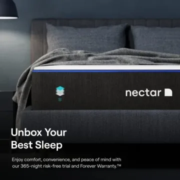 Nectar Queen Mattress - 365 Night Trial - Gel Comfort