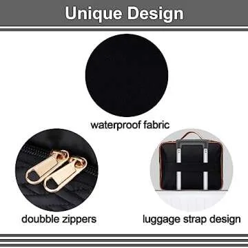 Fixwal Travel Toiletry Bag for Women and Men, Large-capacity Water-resistant Makeup Bag, Jewelry Compartment, Hanging Organizer Bag,Full-size Travel Supplies, Black