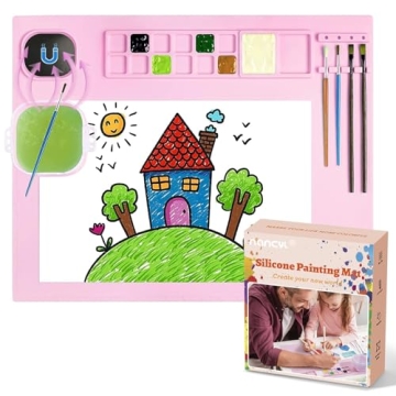 Innovative Silicone Painting Mat with Collapsible Cup for Art Enthusiasts