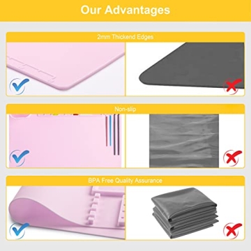 Creative Silicone Painting Mat with Brush Cleaner for Kids