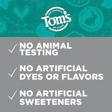 Tom's of Maine Natural Luminous White Toothpaste with Fluoride, Clean Mint, 4.0 oz. 3-Pack