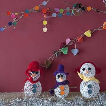 Sntieecr 120 Pieces 10mm Wool Felt Balls Mixed Colored Handmade Felted Pom Poms Wool Beads Felt Ball for DIY Crafts