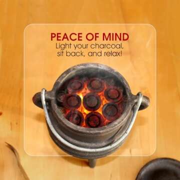 10 Charcoal Tablets – Quick Light and Odorless Coal Disks