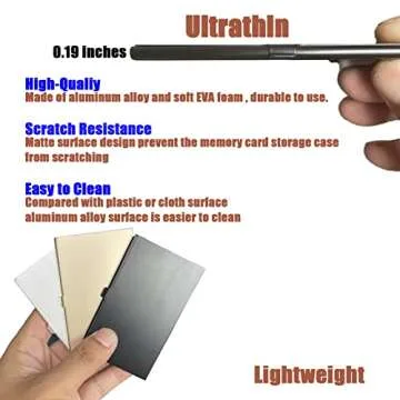 12 Slots Micro SD Card Holder, TF Card Case,Ultrathin Mini Aluminum Waterproof Memory Card Carrying Case,Rustproof Memory Card Protector Cover Storage for Micro SD/Micro SDHC/TF Cards (Black Color)