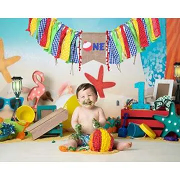 O Fish Ally One Party Decorations for 1st Birthday - The Big ONE Fish Birthday Banner For Photo Booth Props, Best Ofishally One Birthday Party Supplies For Kids (Ofishally One Birthday Banner)