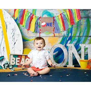 O Fish Ally One Party Decorations for 1st Birthday - The Big ONE Fish Birthday Banner For Photo Booth Props, Best Ofishally One Birthday Party Supplies For Kids (Ofishally One Birthday Banner)