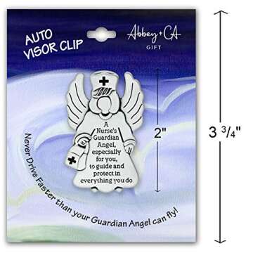 Cathedral Art Silver (Abbey & CA Gift) athedral Art Guardian Angels at Work and Play Sun Visor Clip