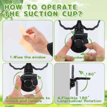 Gbekery Handheld Hummingbird Feeders (Set of 2) with Window Mount Suction Cup, New Upgraded Small Glass Hummingbird Feeder for Outdoors, Mini Window Humming Birds Feeders