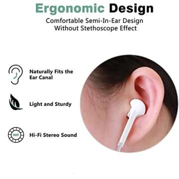 WEIZY Aux Earbuds - 2 Pack Wired Headphones with Mic