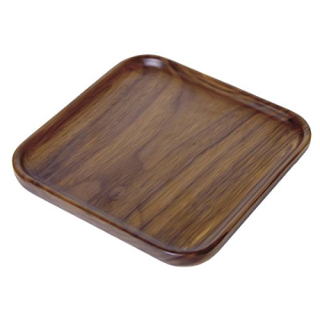 Elegant Rustic Walnut Wooden Serving Tray Square Platter