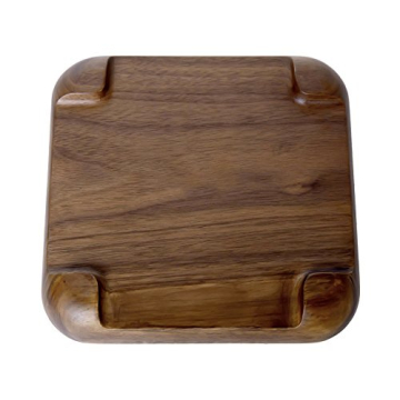 Elegant Rustic Walnut Wooden Serving Tray Square Platter