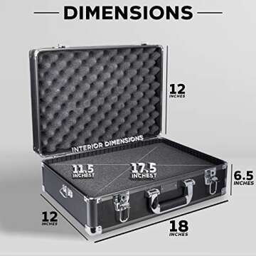 Zeikos ZE-HC36 Deluxe Protective Storage Case – Water & Dust Resistant