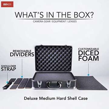 Zeikos ZE-HC36 Hard-Shell Protective Case for Drones and More