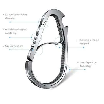 Idakey Stainless Steel Anti-Lost Key Chain Carabiner