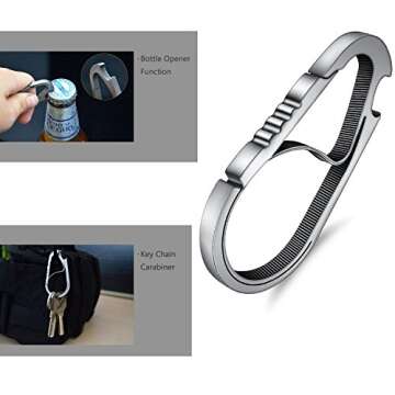 Idakey Stainless Steel Anti-Lost Key Chain Carabiner