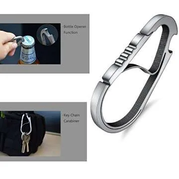 Idakey Stainless Steel Anti-Lost Key Chain Carabiner