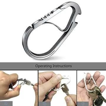Idakey Stainless Steel Anti-Lost Key Chain Carabiner